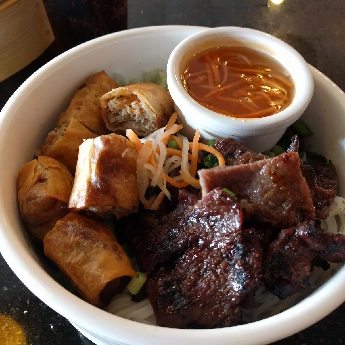 Vermicelli Salad w Egg Roll and Grilled Beef