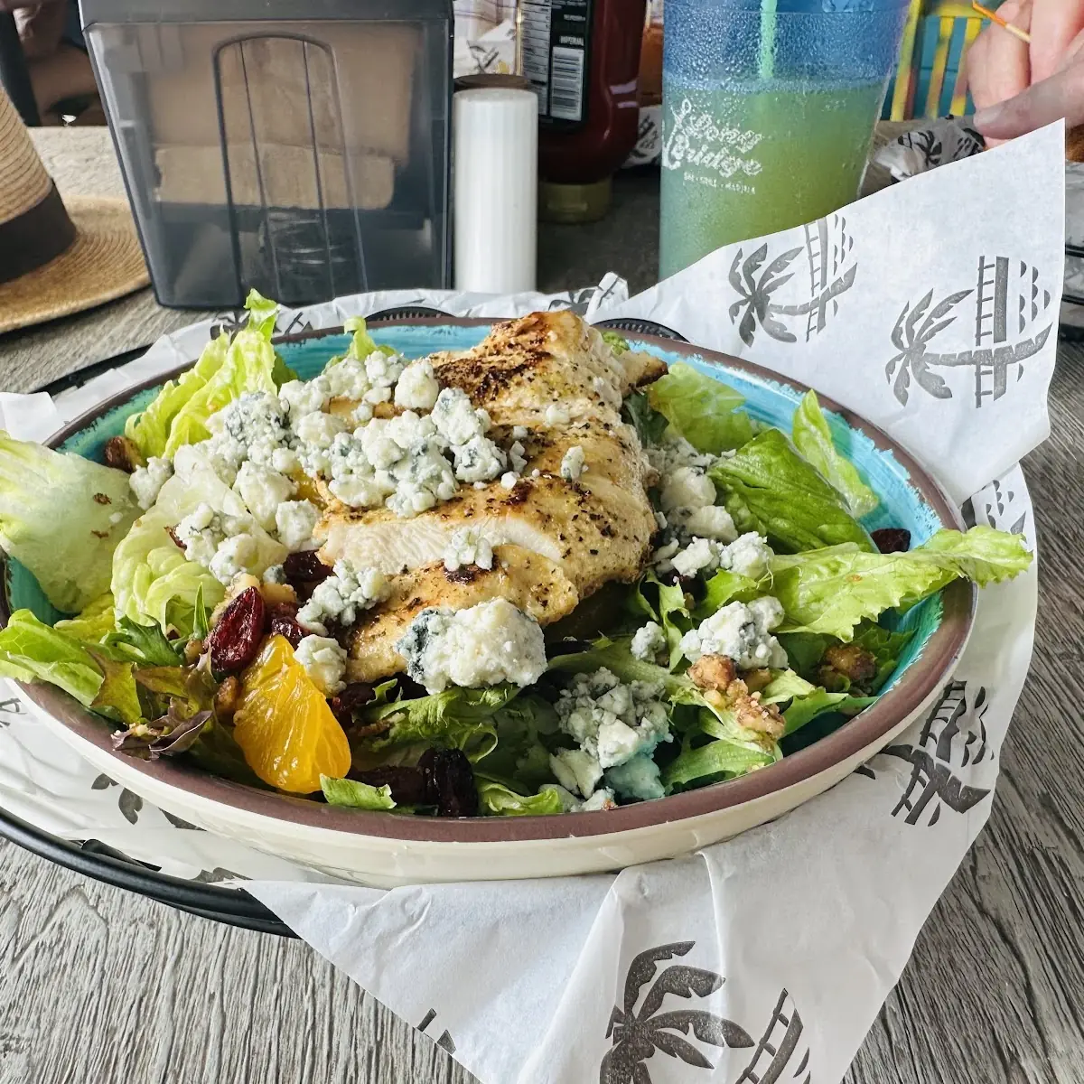 Grilled Chicken Salad with Blue Cheese Crumbles