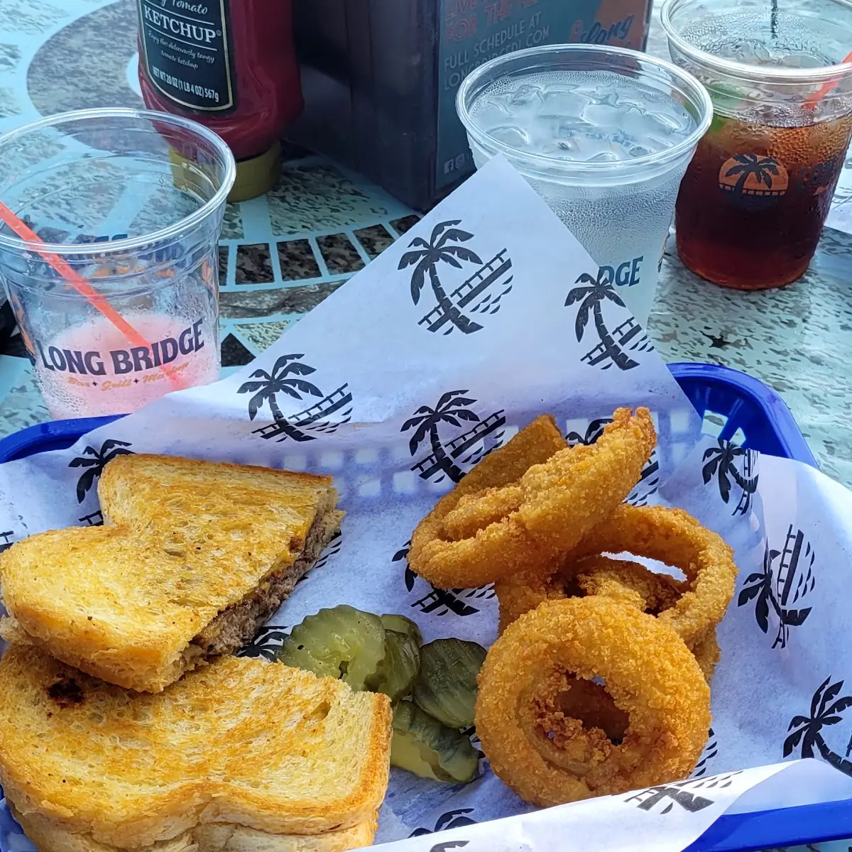 Patti Melt and Onion Rings
