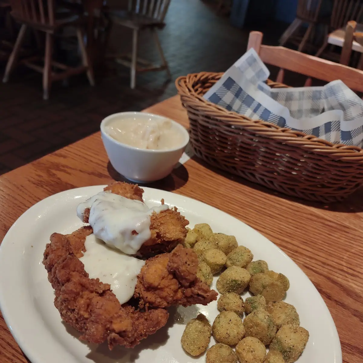 Chicken Fried Chicken and Okra
