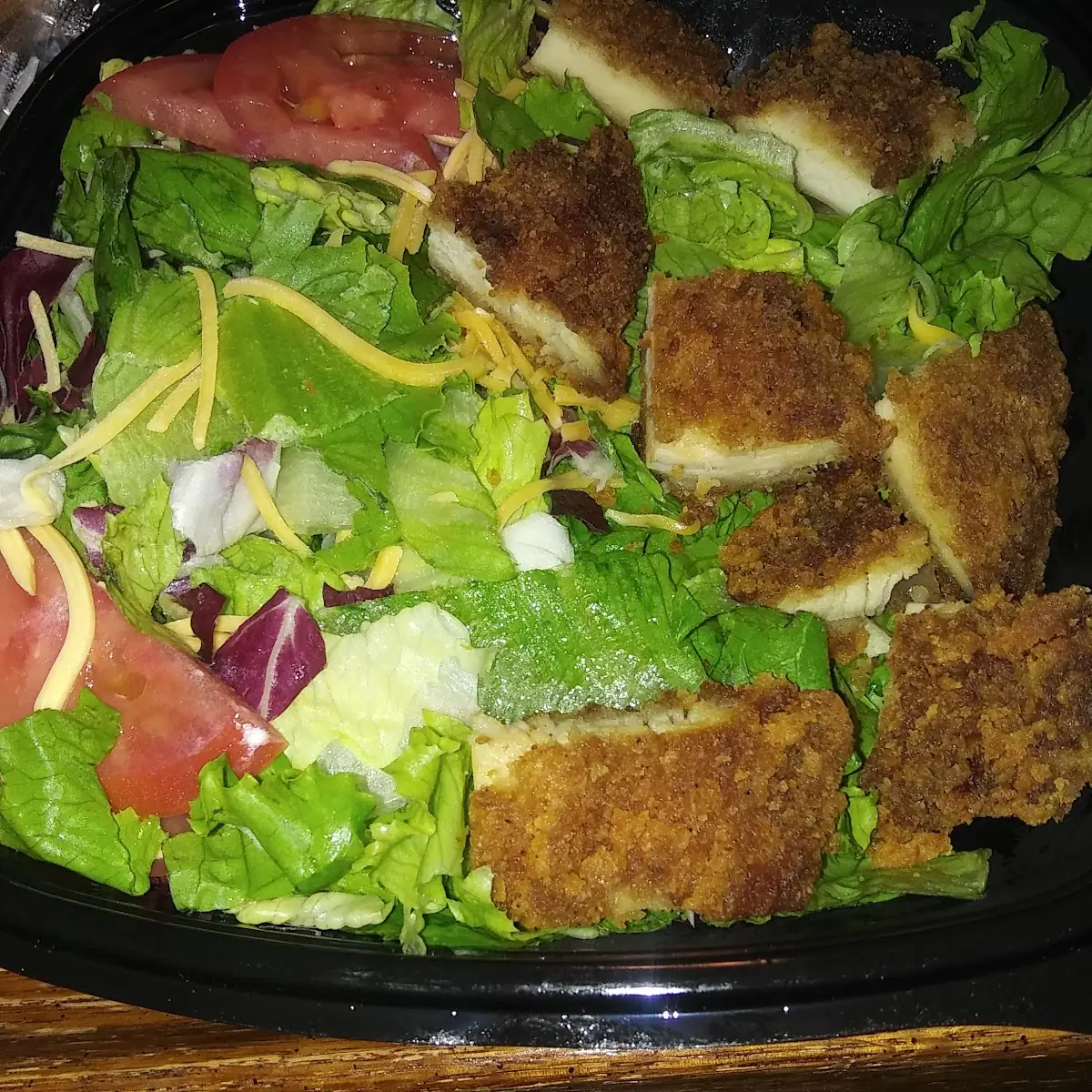 Garden Salad Crispy Chicken