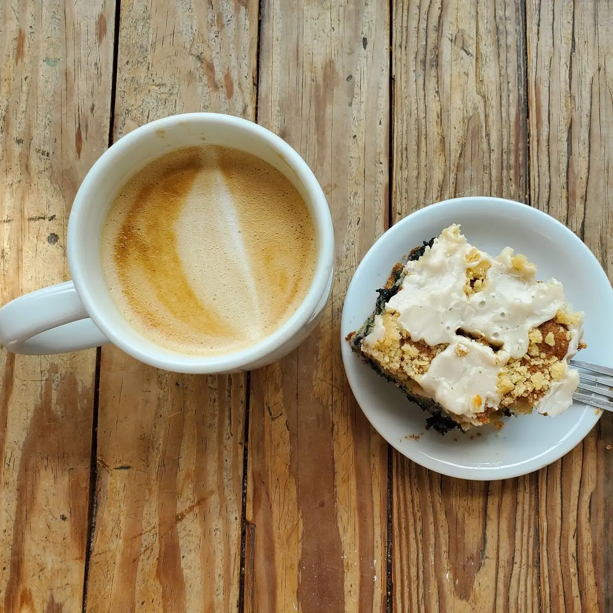 Oat Milk Latte Coffee Cake
