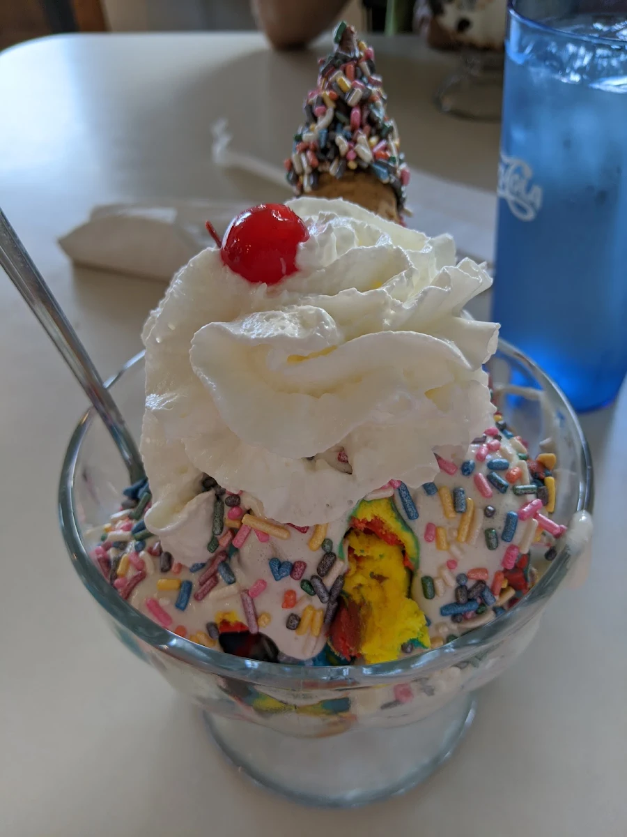 Superman and Banana Ice Cream Sundae