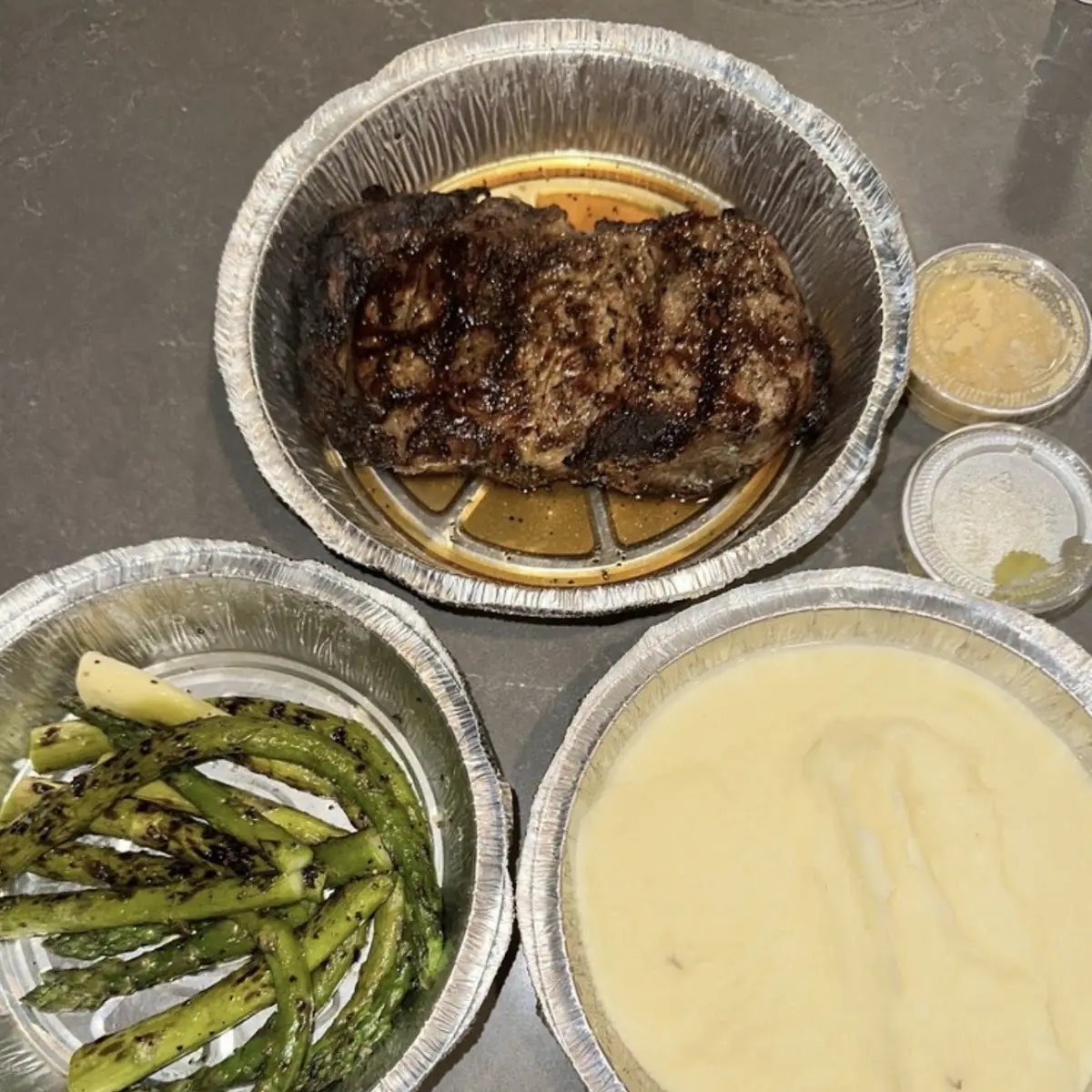 Steak Mashed Potato Asparagus