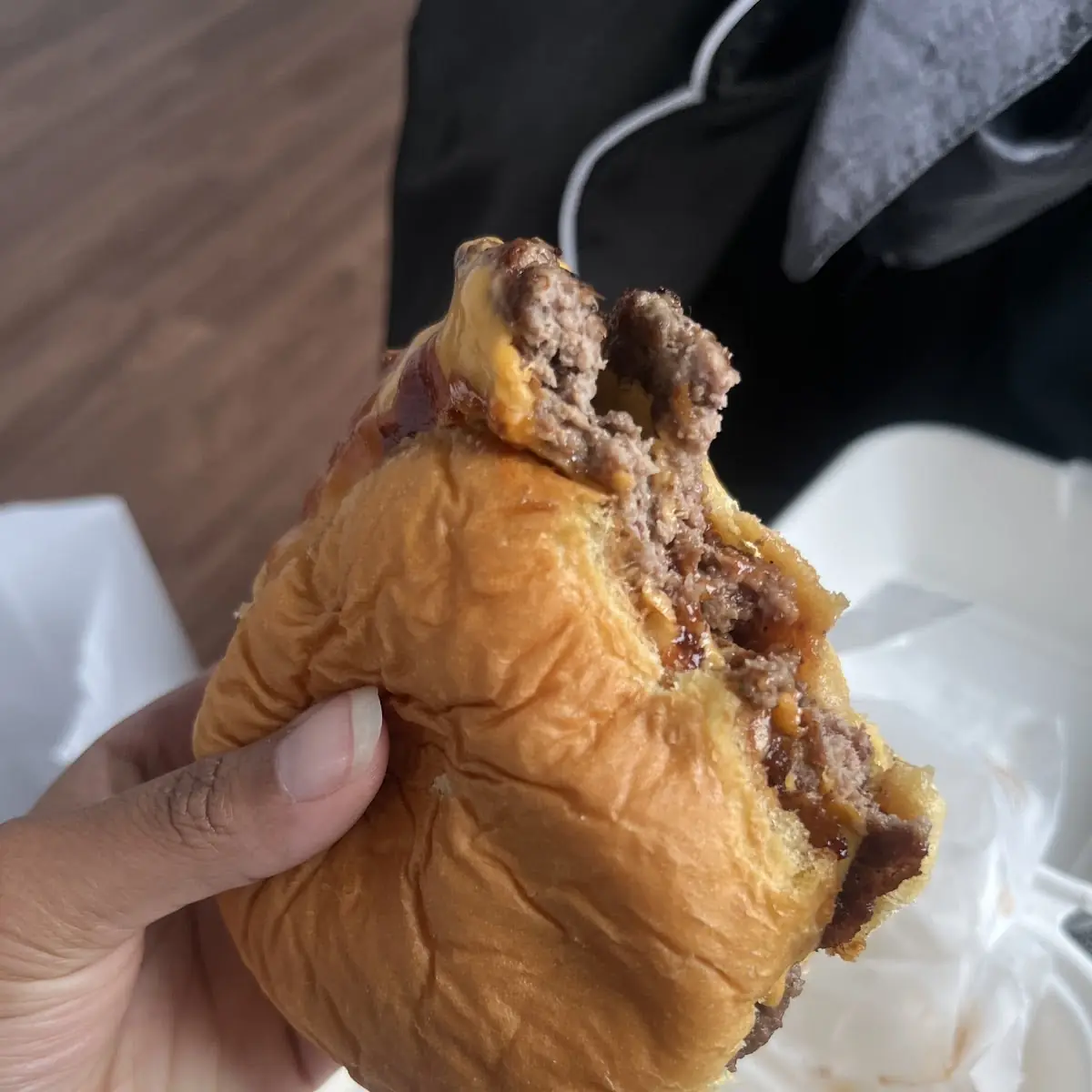 Double Cheeseburger with BBQ Sauce