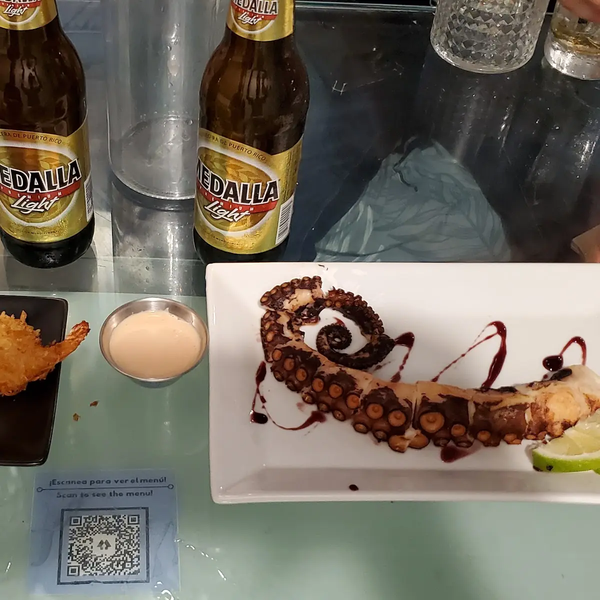 Grilled Octopus and Coconut Shrimp