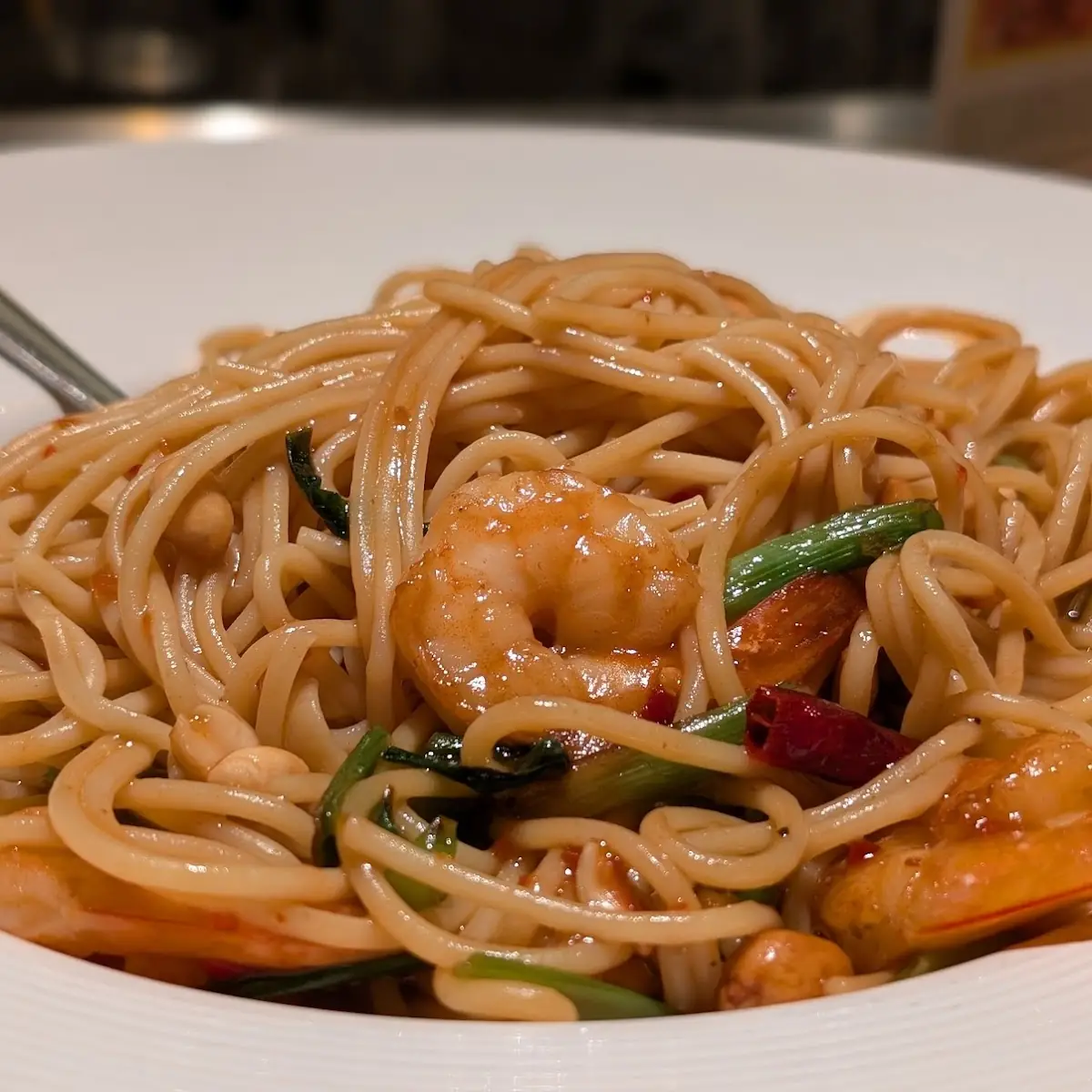 Kung Pao Shrimp Pasta