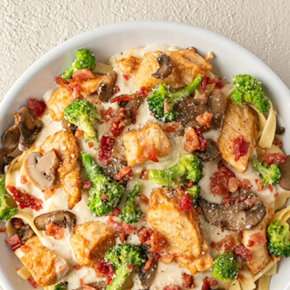 Loaded Shrimp Fettuccine Alfredo