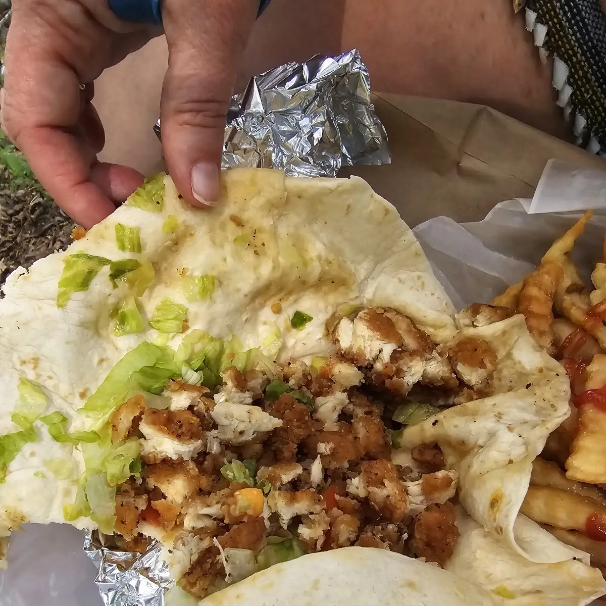 Chicken Wrap w Fried Chicken