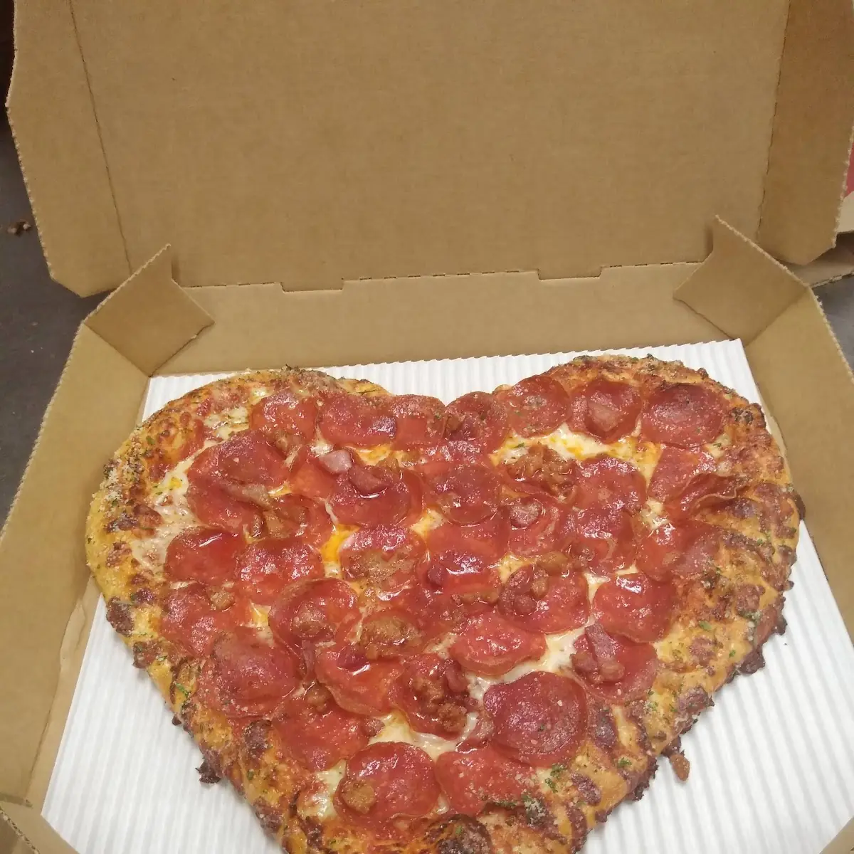 Heart Shaped Valentine's Pizza
