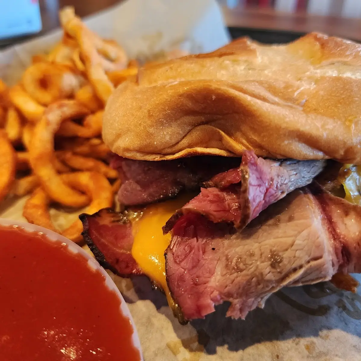 Quarter Pound Chopped Brisket Sandwich