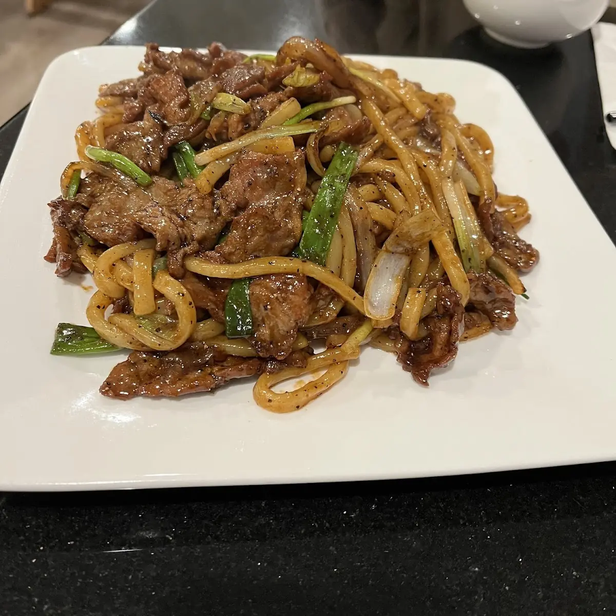 Udon with Black Pepper Beef