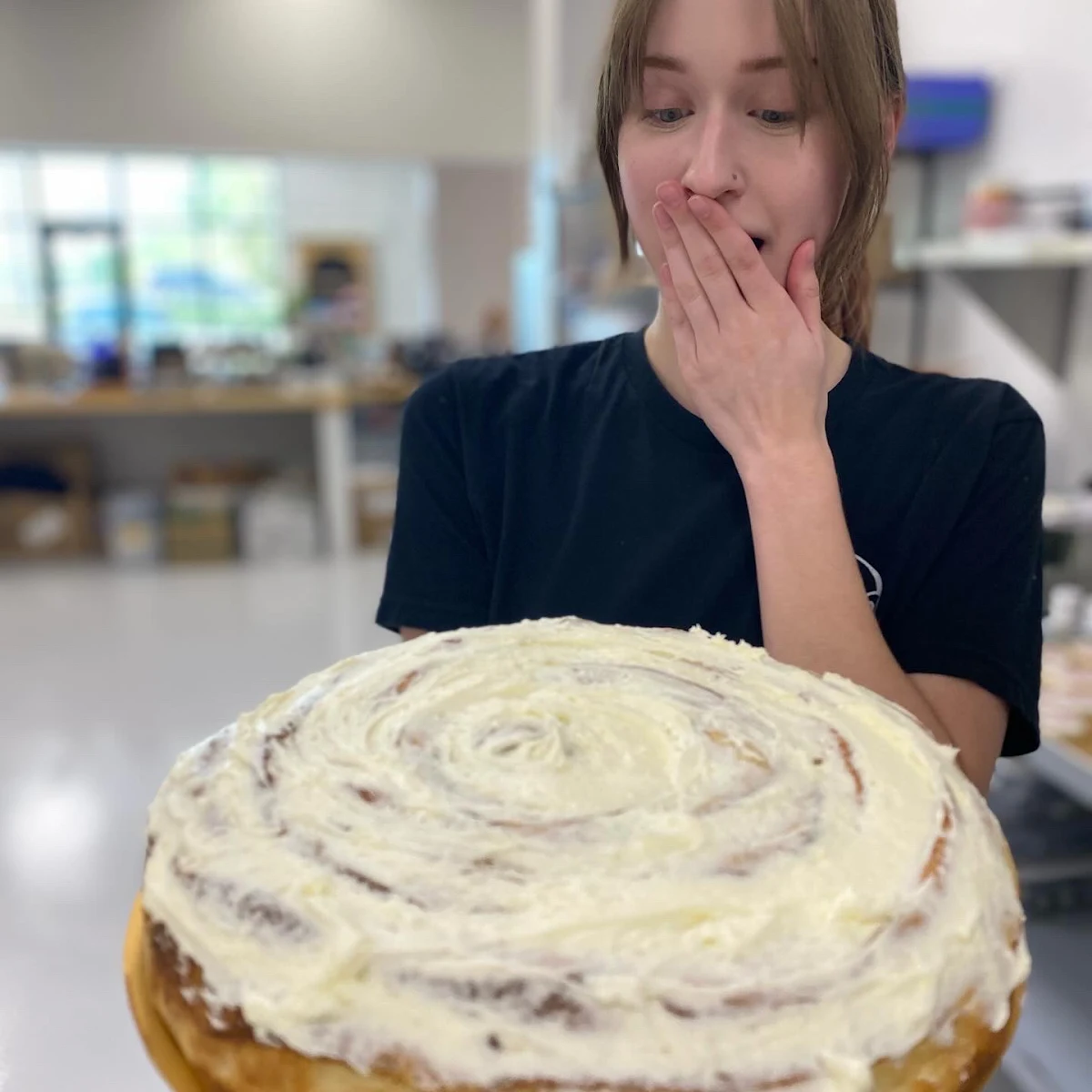 Giant Cinnamon Roll Cake