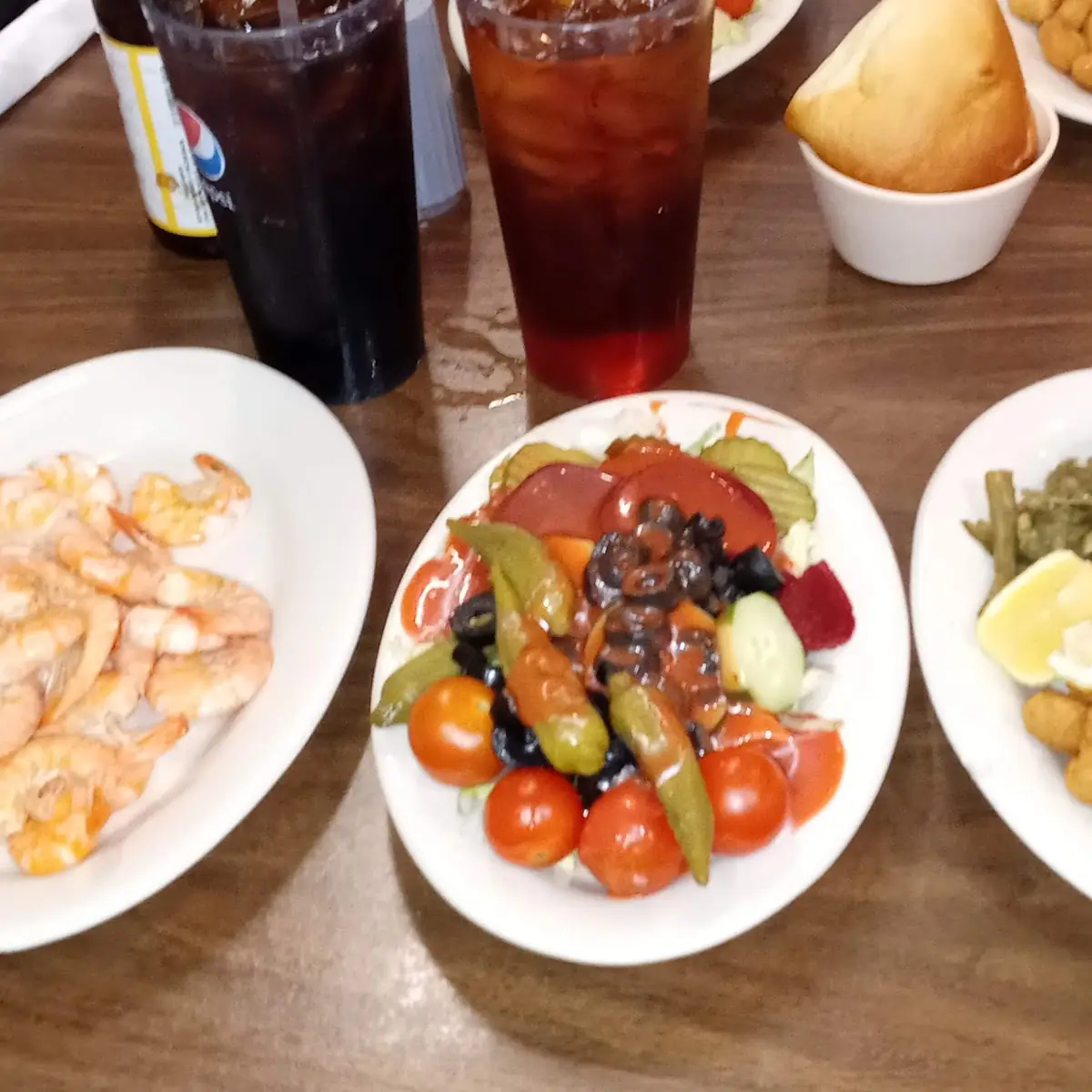 Salad Bar Popcorn Shrimp Steamed Shrimp