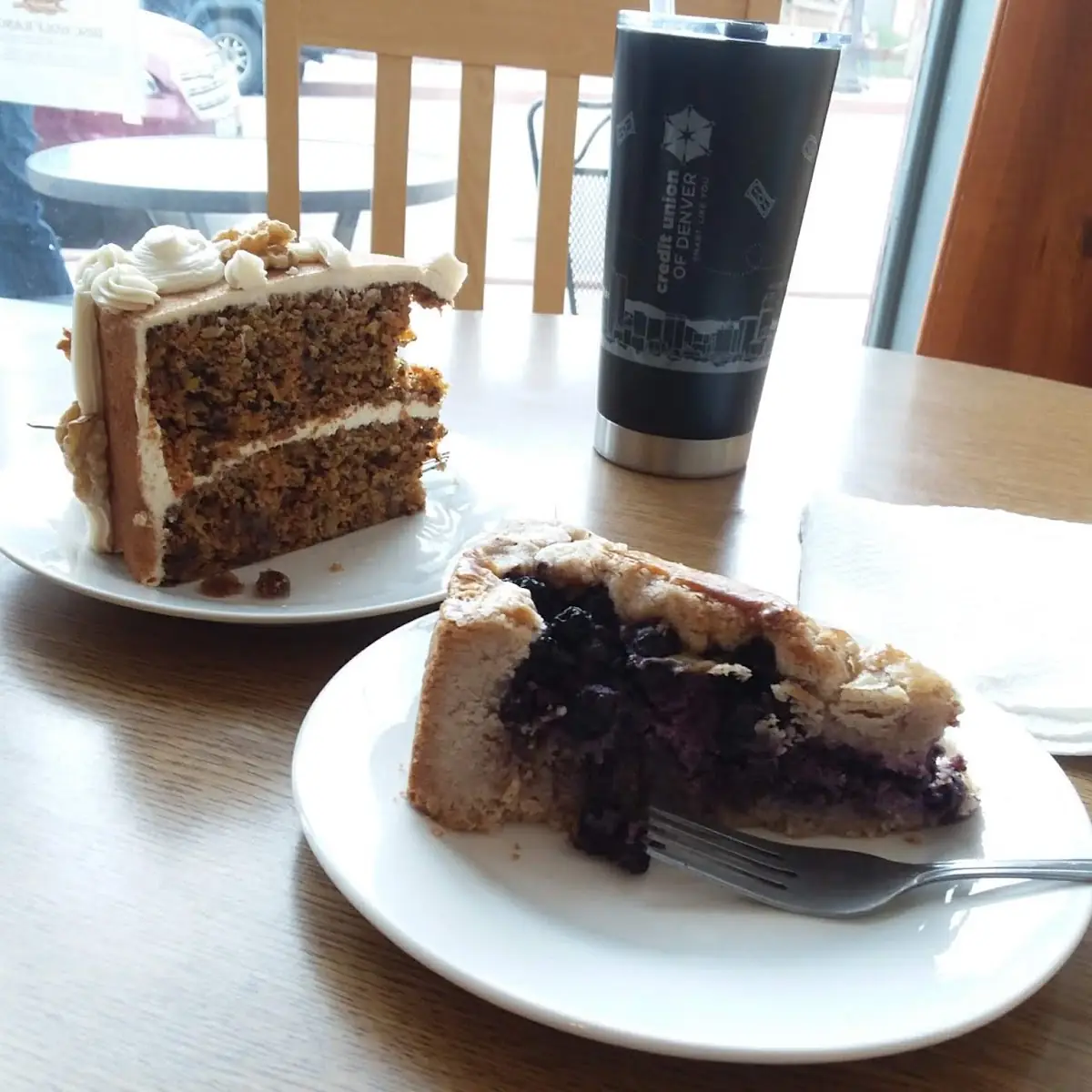 Carrot Cake and Blueberry Cake
