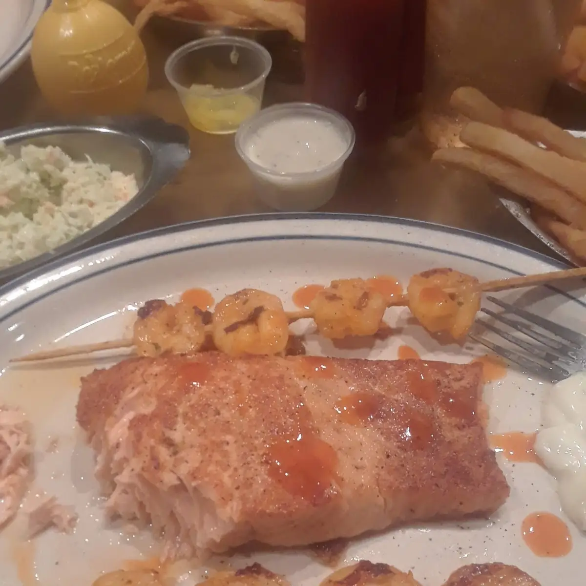 Grilled Salmon with Shrimp