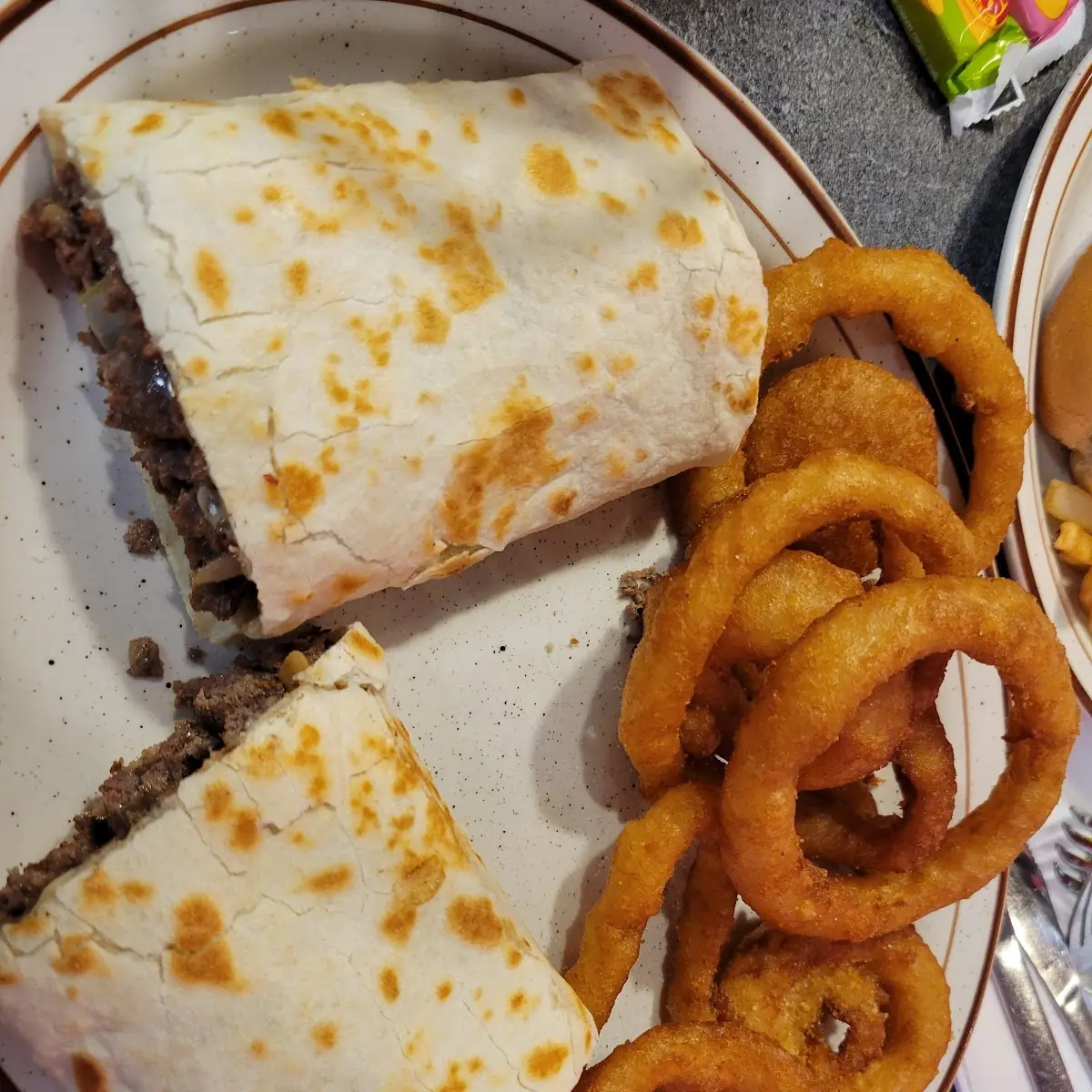 Cheesesteak Wrap Onion Rings