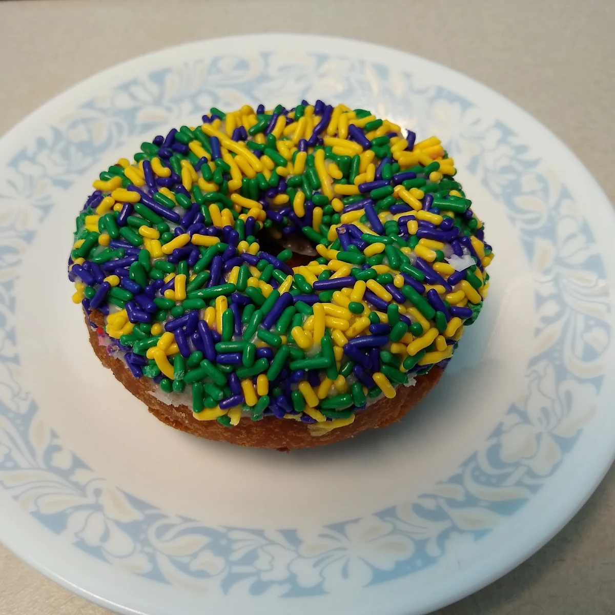 Apple Cider Donut for Mardi Gras