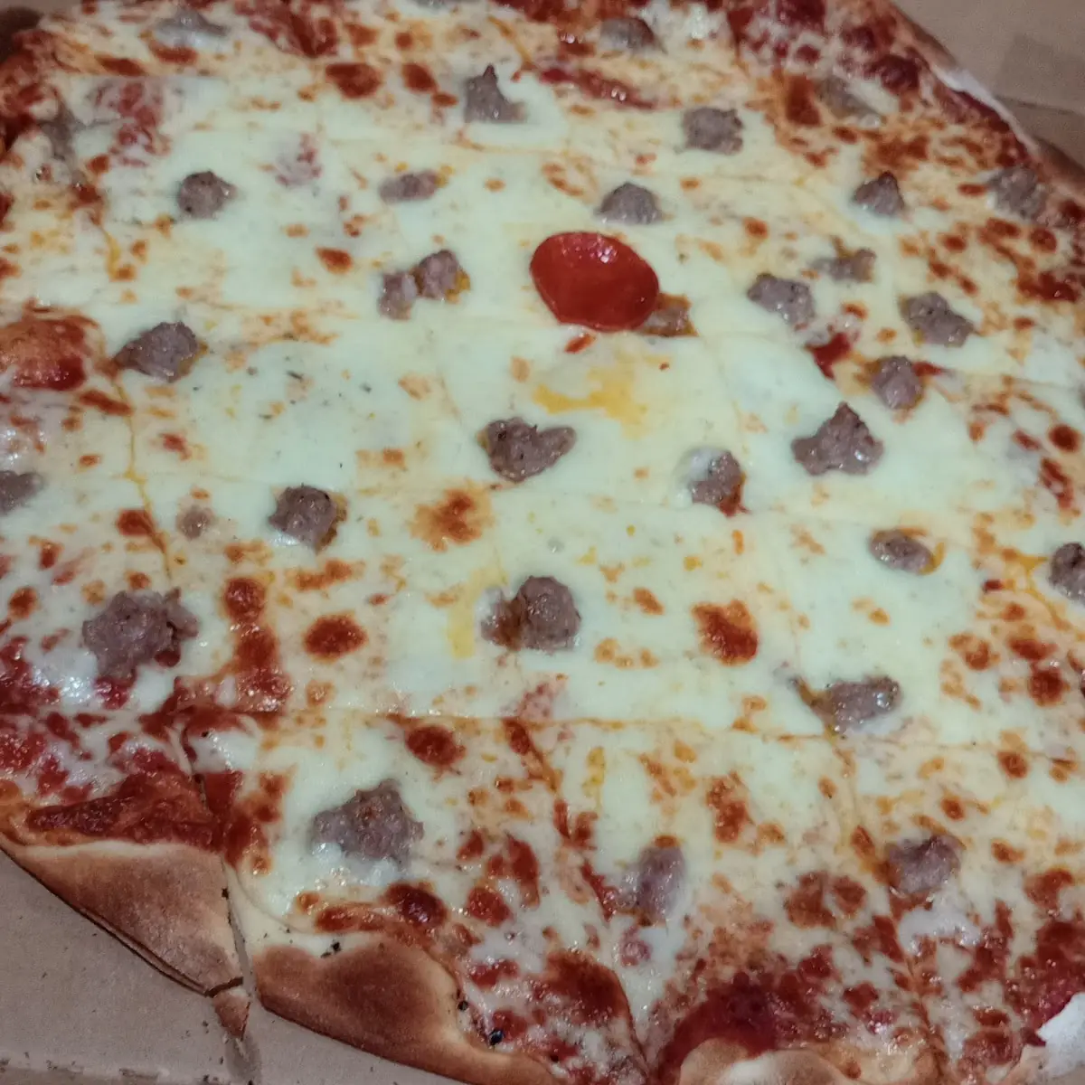 Sausage and Pepperoni Pizza