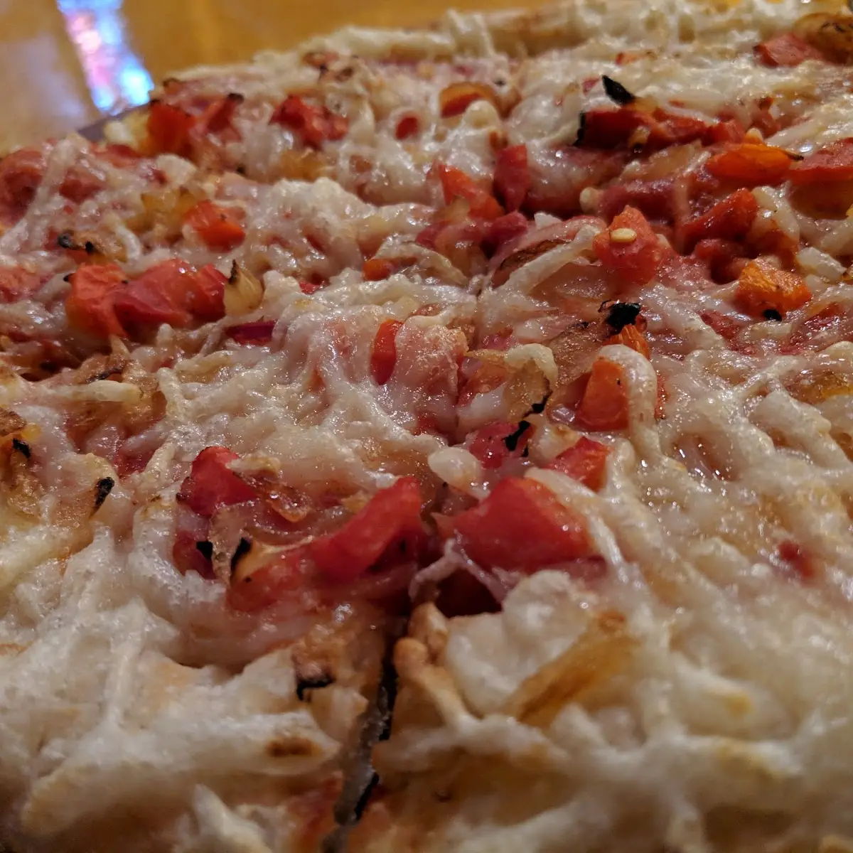 Caramelized Onion Red Pepper Vegan Cheese Pizza