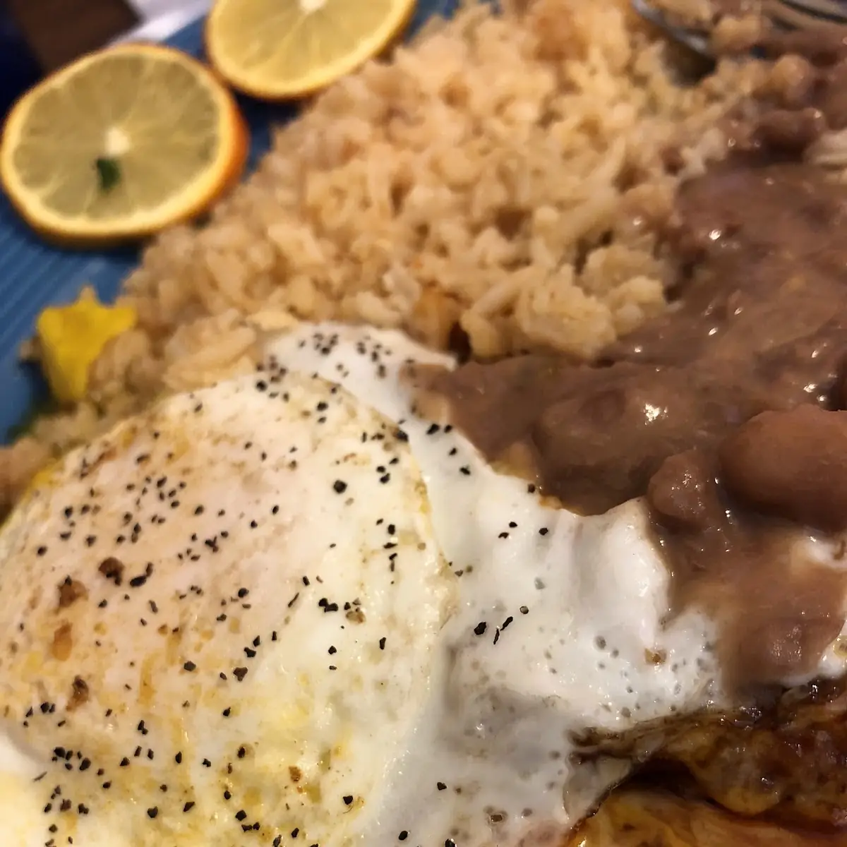Cheese Enchilada with Beans Rice