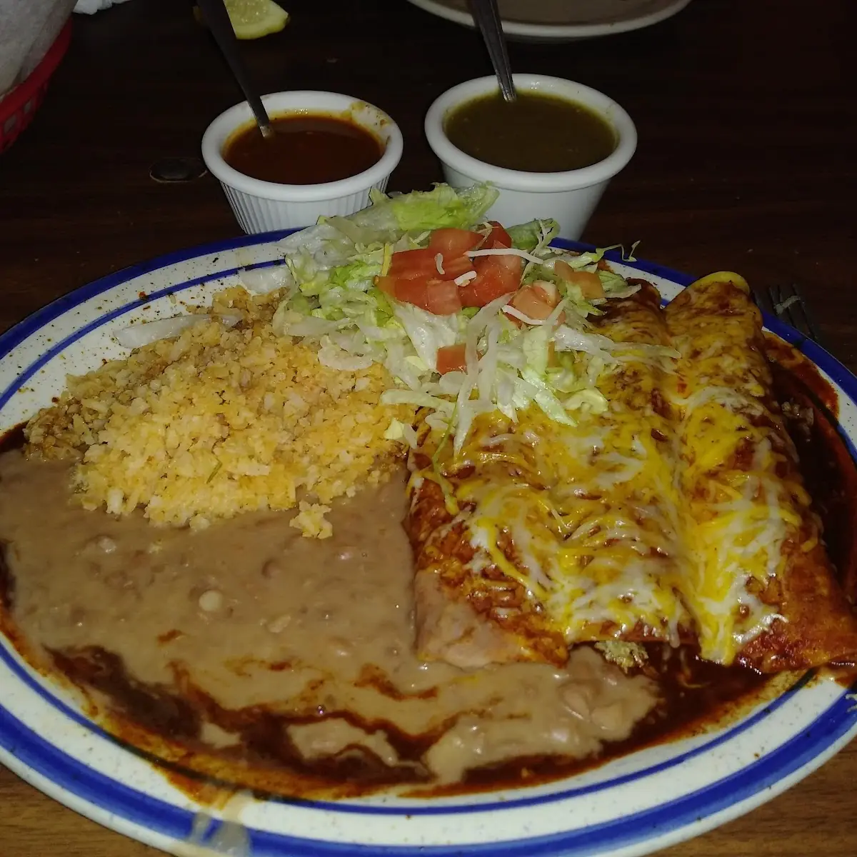 Chicken Enchiladas Combo