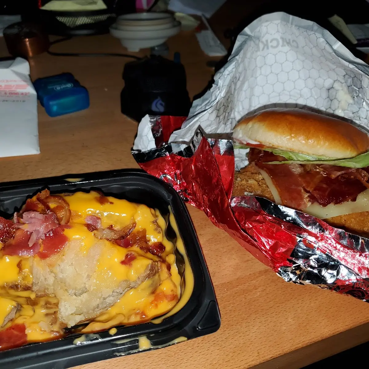 Baked Potato Chicken Sandwich with Bacon