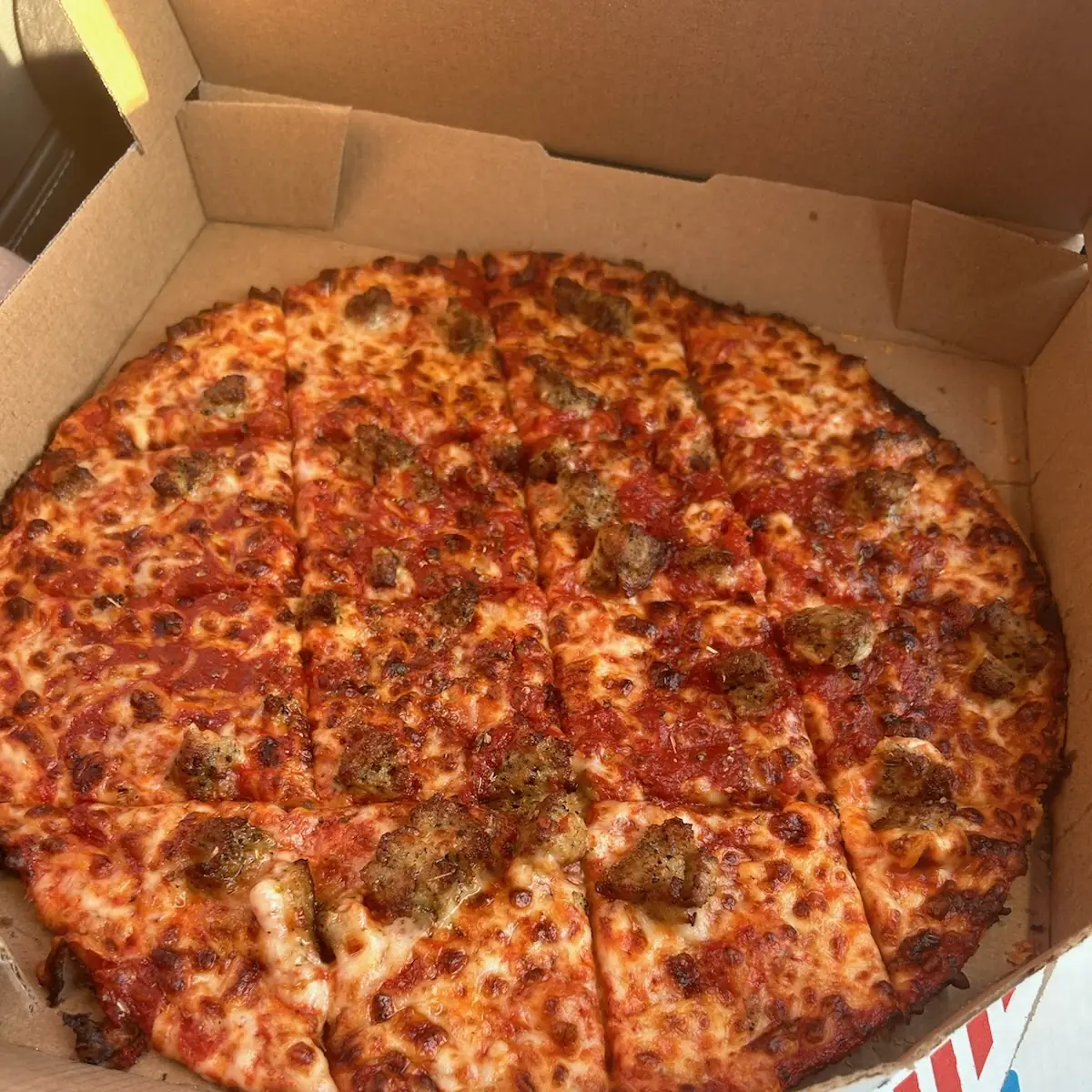 Thin Crust Extra Sauce Light Sausage