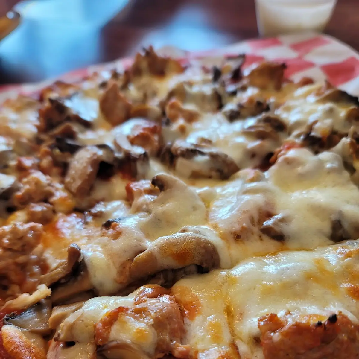 Small Sausage and Mushroom Pizza