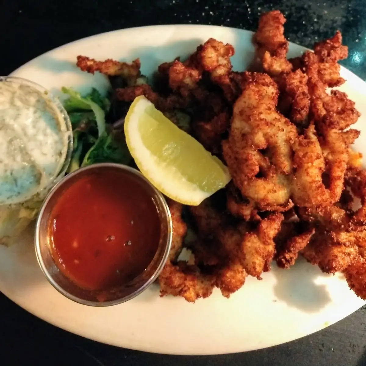 Fried Clam Strips with Two Dipping Sauces