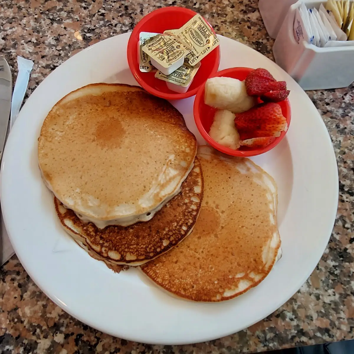Pancakes with Fruit Cup