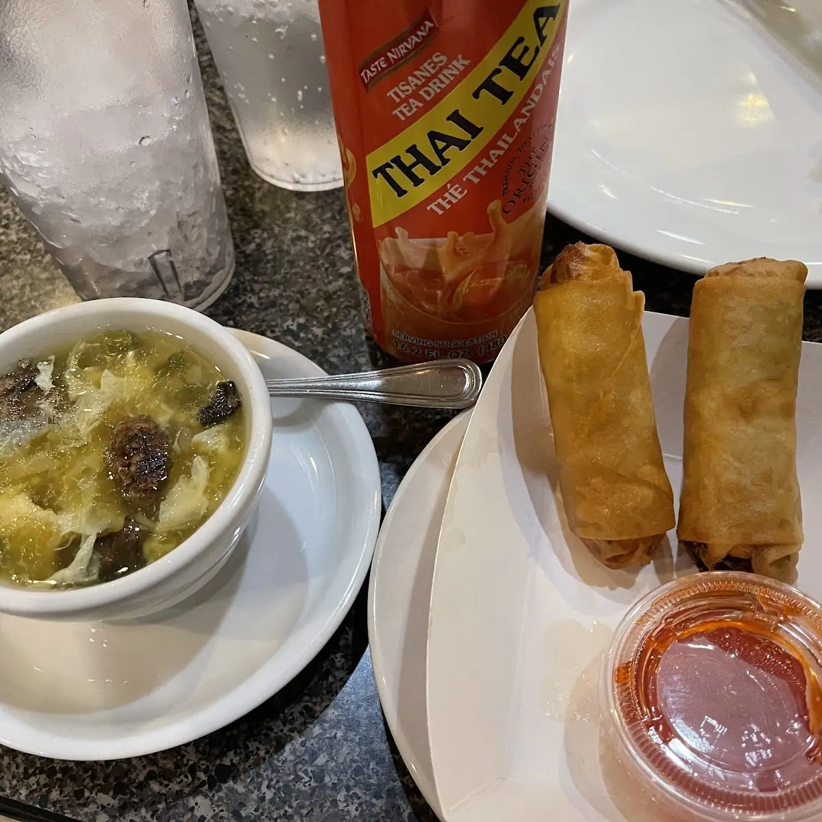 Egg Drop Soup & Egg Rolls