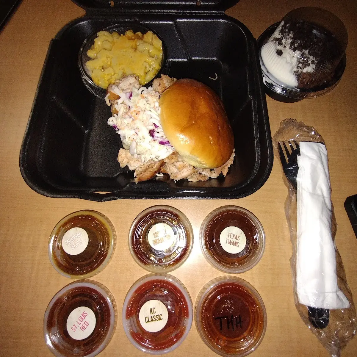 Pulled Chicken Sandwich with Slaw Added