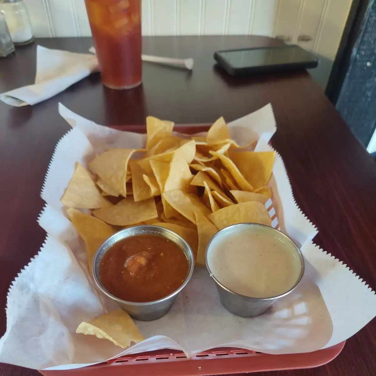 Chips Salsa and Queso