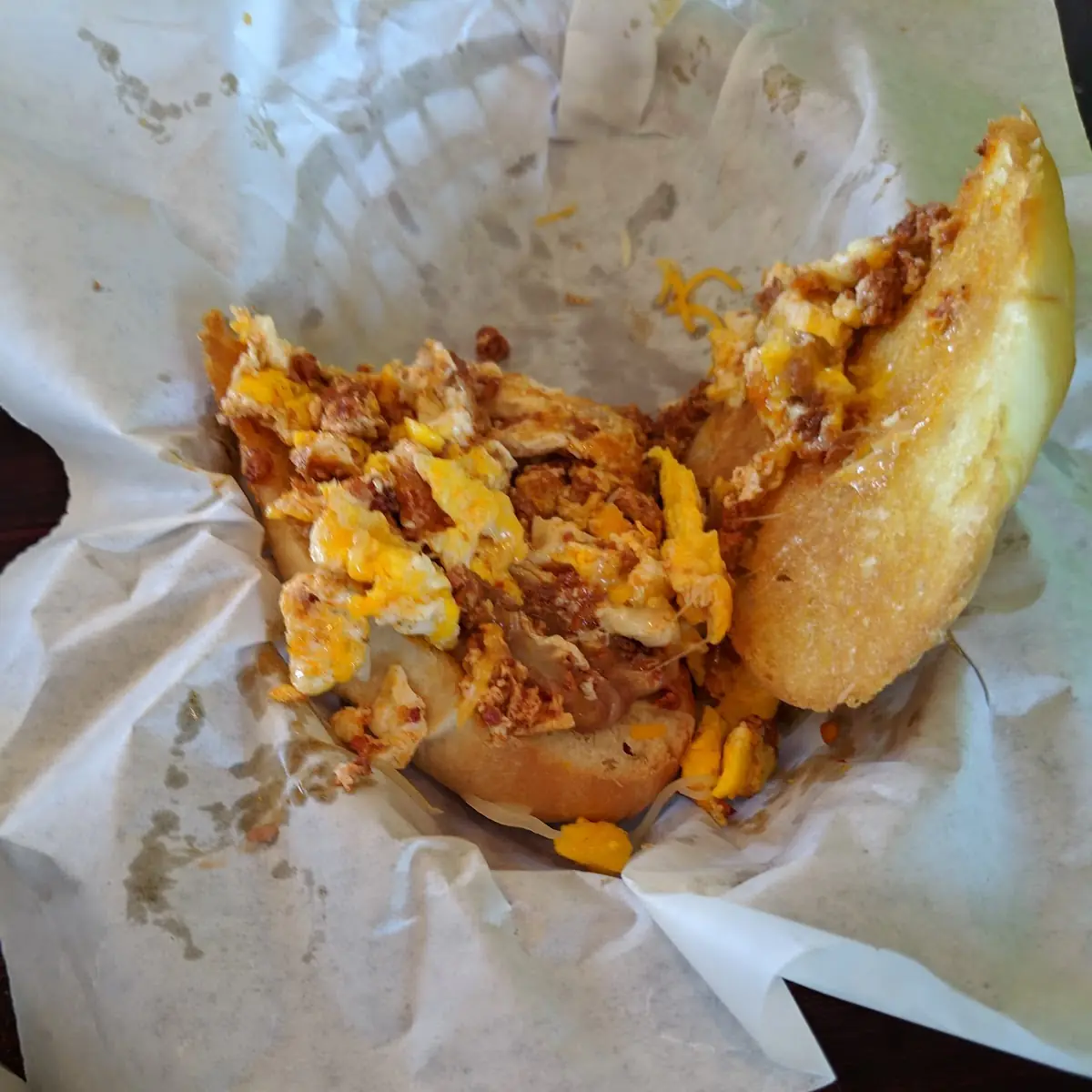 Chorizo and Eggs Breakfast Sandwich