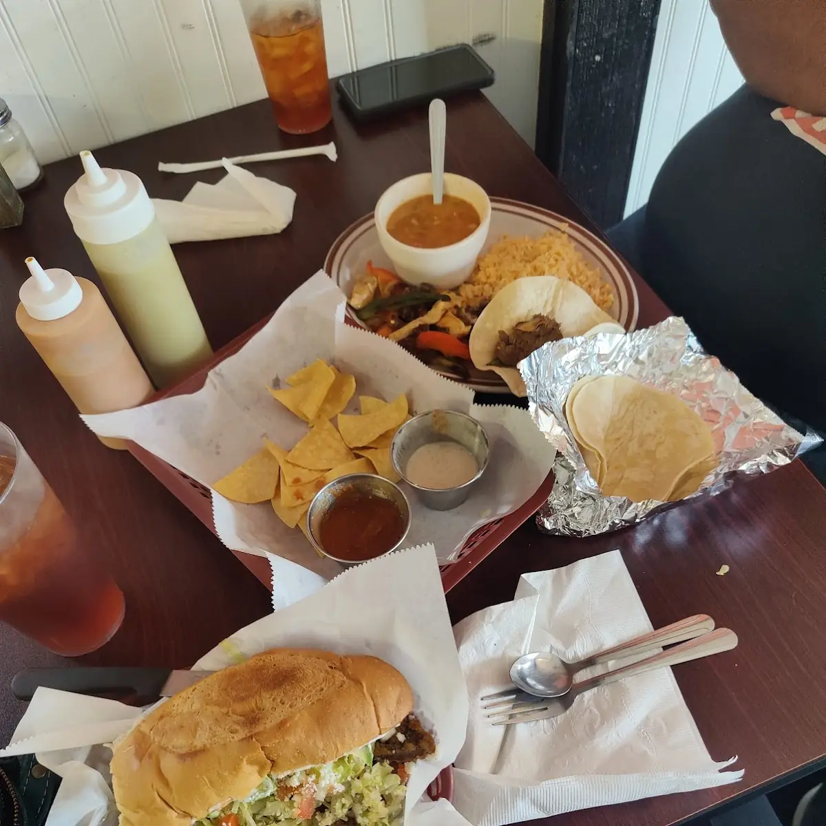 Milanesa Torta and Fajitas