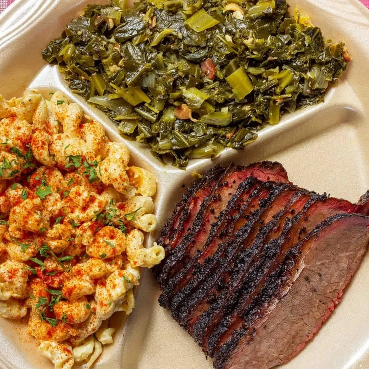 Smoked Brisket with Fried Okra
