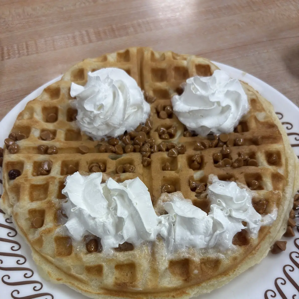 Waffle with Peanut Butter Chips