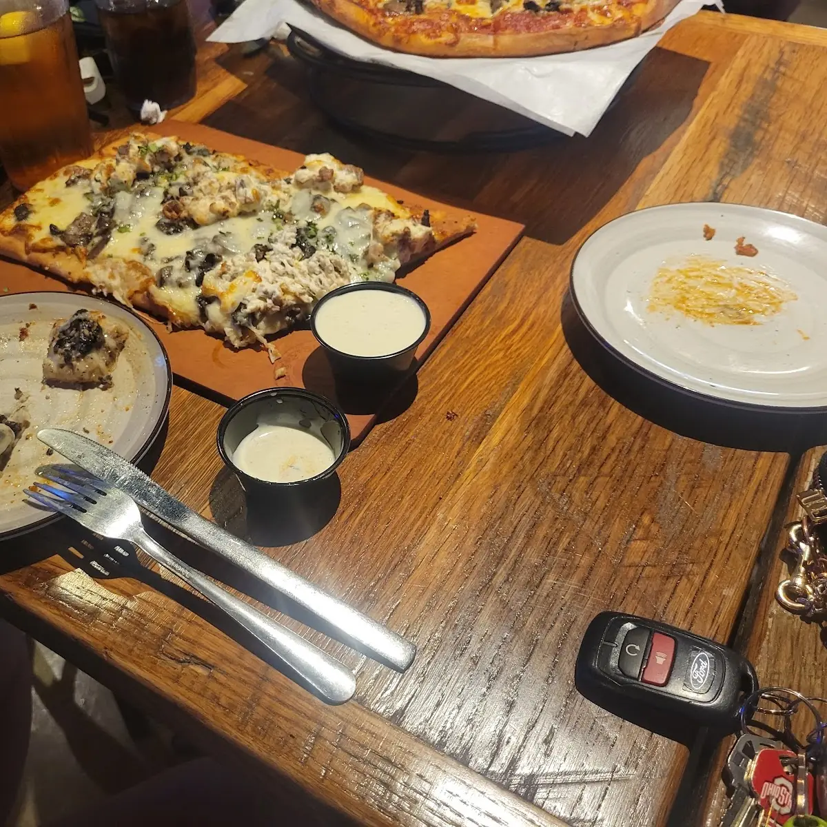 Sausage and Ricotta Flatbread Pizza