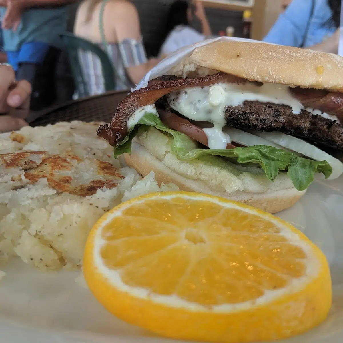 Miggy's Chile Verde Cheeseburger