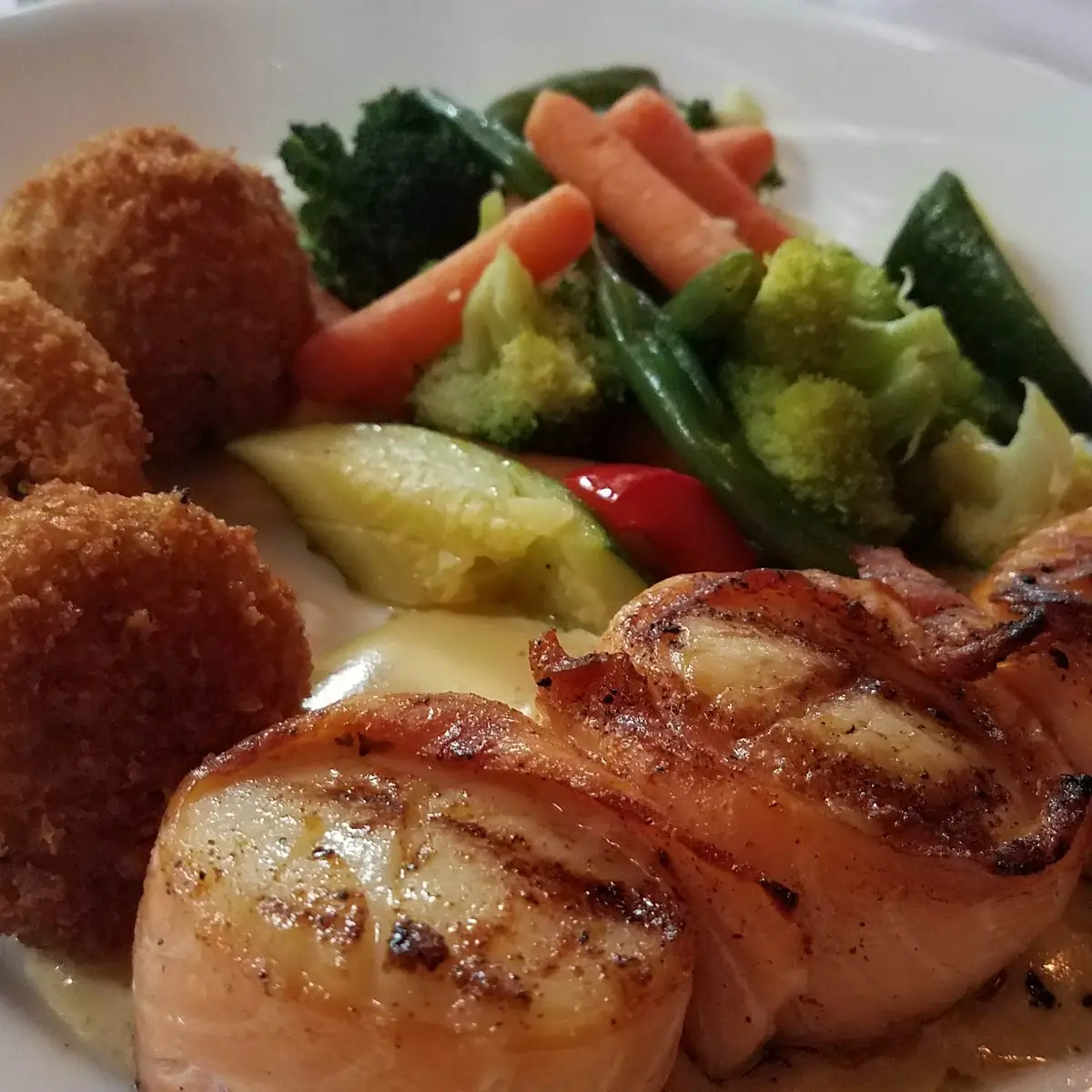 Salmon Wrapped Scallops