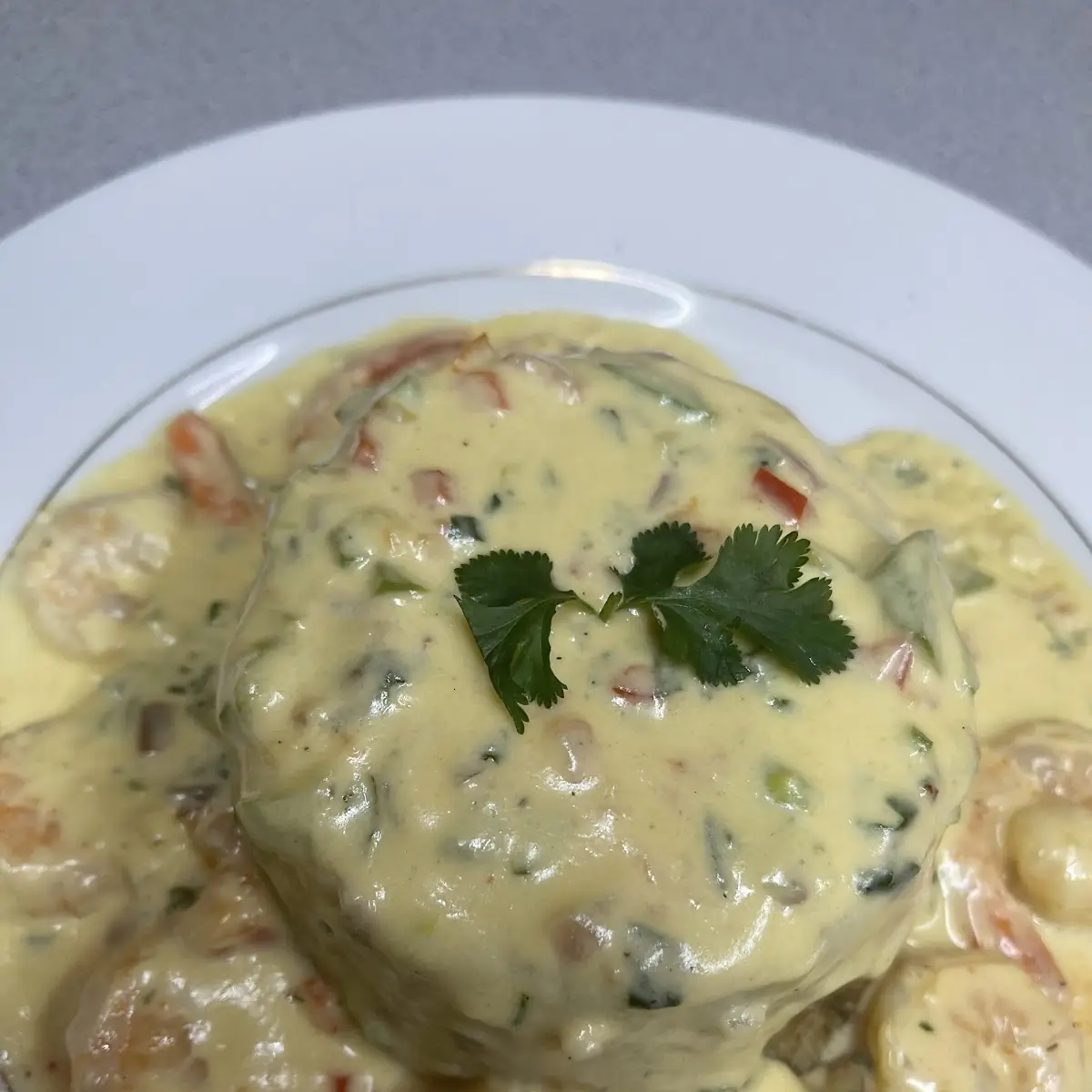 Mofongo de Camarones A la Crema
