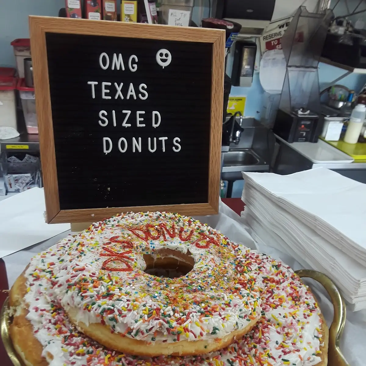 Texas Sized Sprinkle Donuts