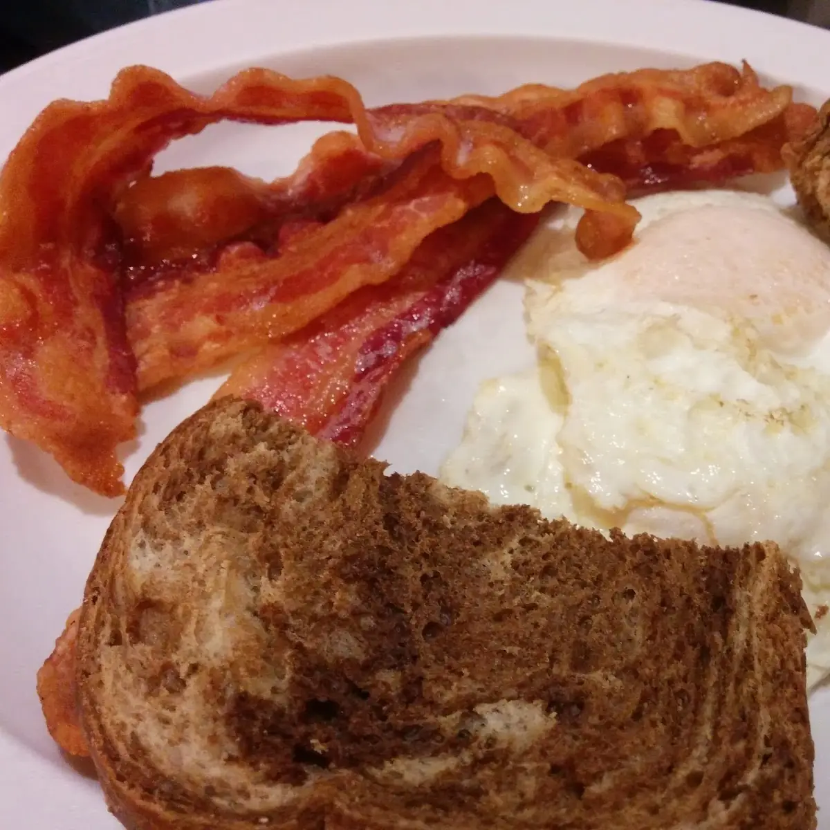 Bacon Eggs Rye Toast