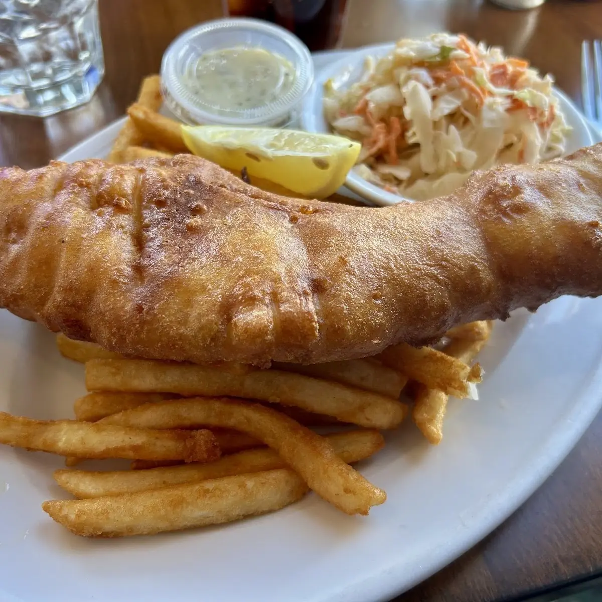 Fish and Chips with Coleslaw