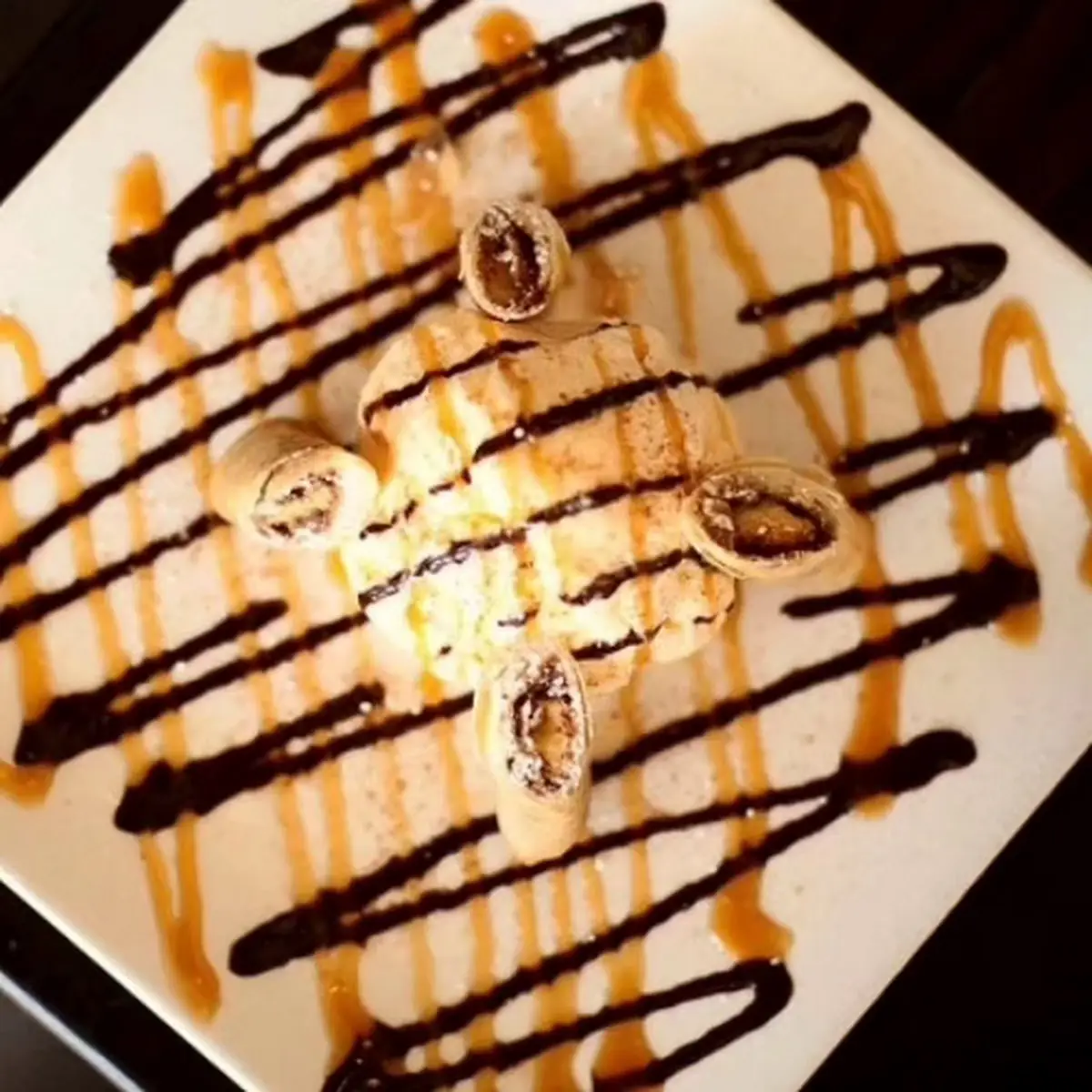 Banana Wonton with Vanilla Bean Ice Cream