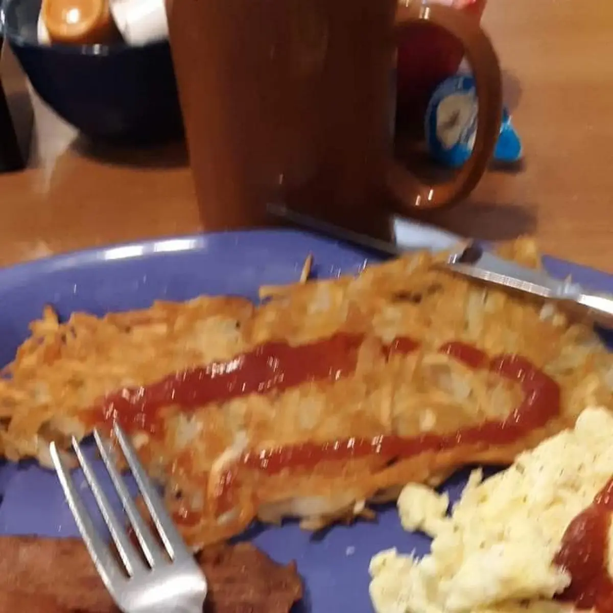 Scrambled Egg Bacon Hash Brown