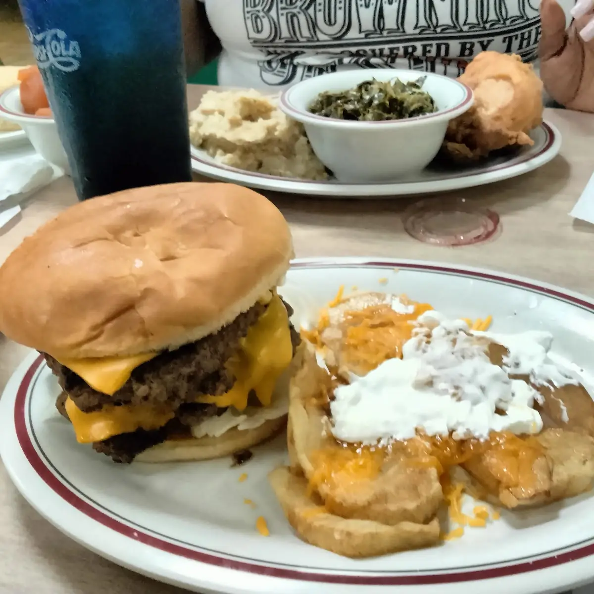 Double Cheeseburger with Cheese Fries