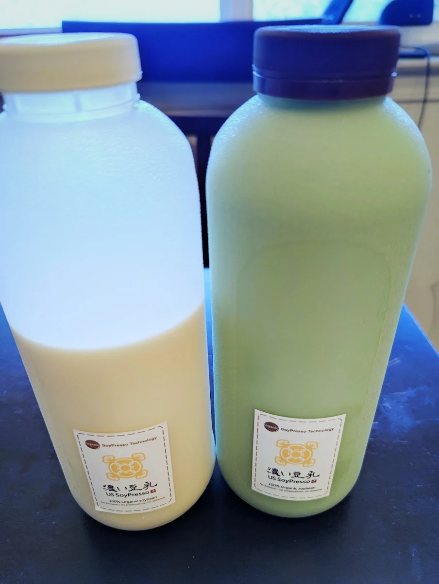 Matcha and Regular Soy Milk