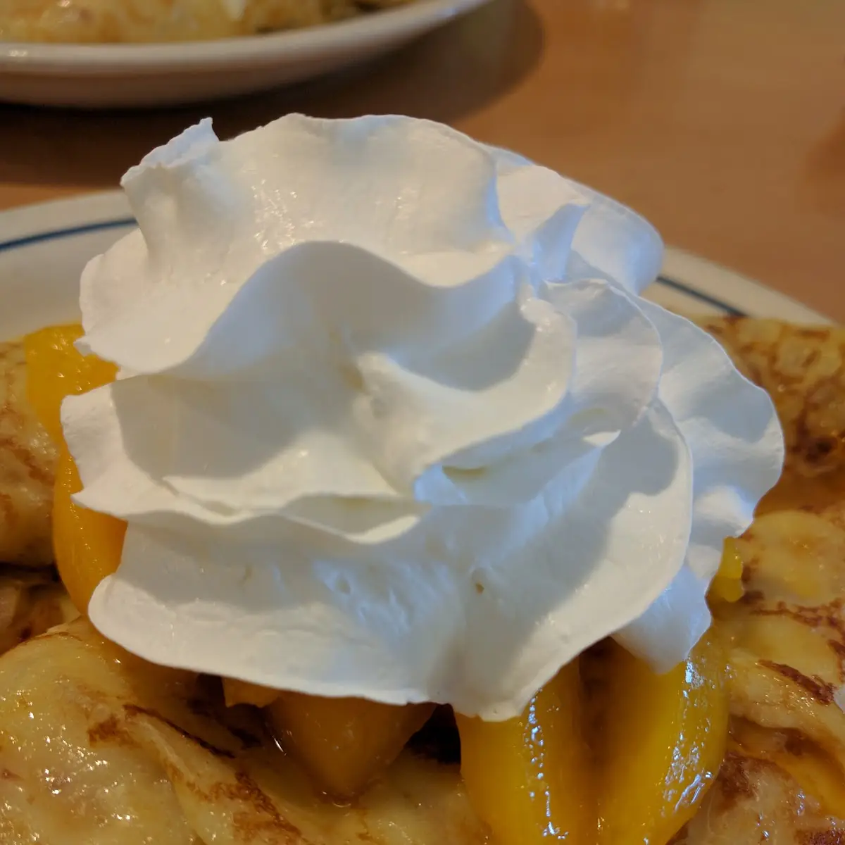 Peach Sweet Cream Crepes
